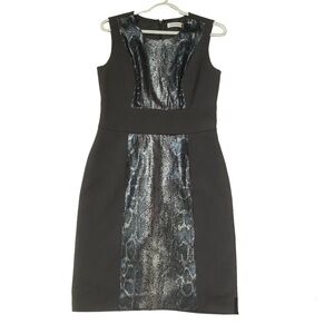 CLEVIN KLEIN SLEEVELESS PROFESSIONAL DRESS/ Gray & Sequin , Size 4